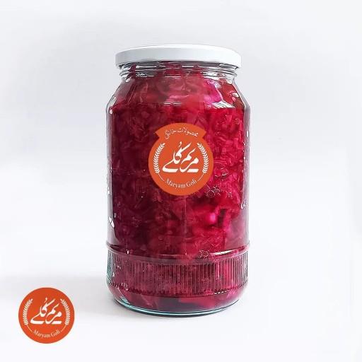ترشی کلم قرمز (1200 گرمی) خانگی و سالم مریم‌گلی